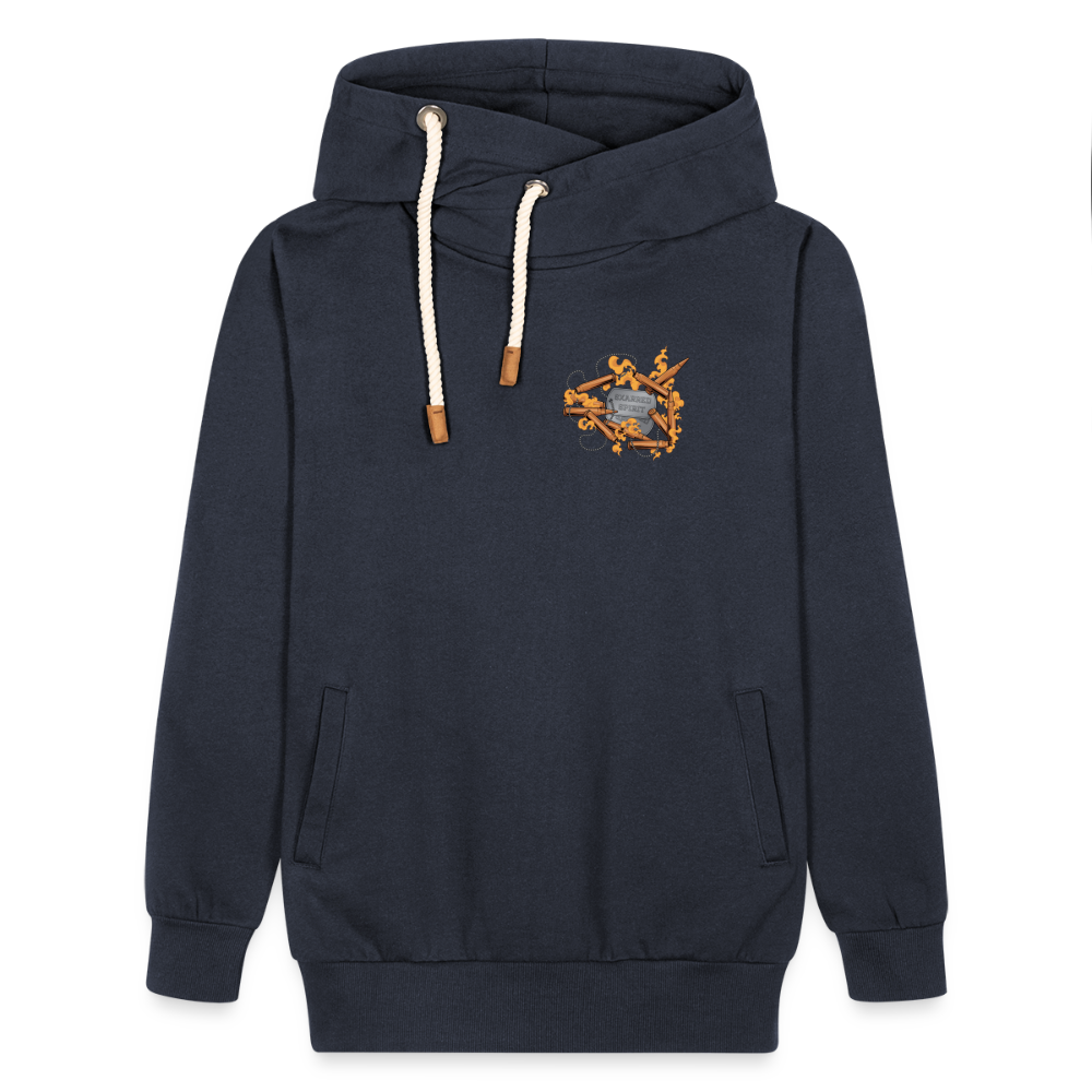 Shawl Collar Hoodie - navy