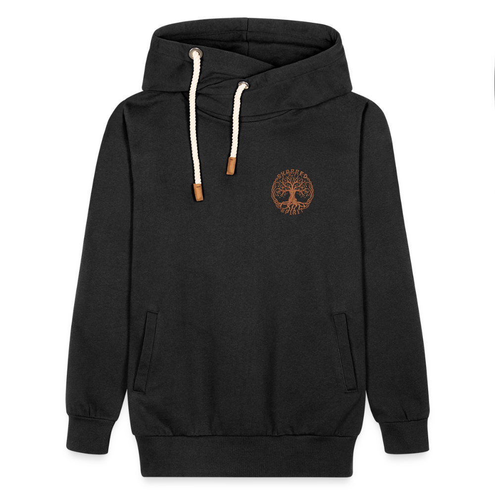 Shawl Collar Hoodie - black