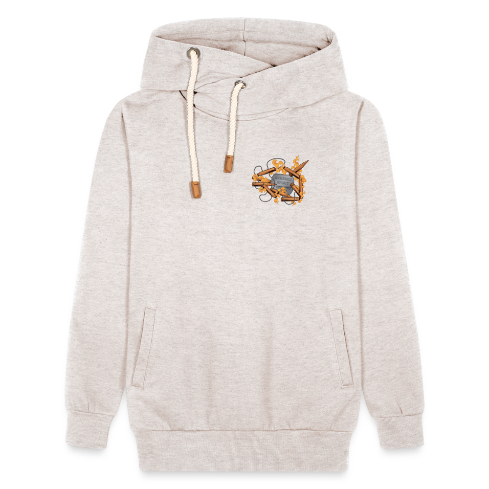 Shawl Collar Hoodie - heather oatmeal