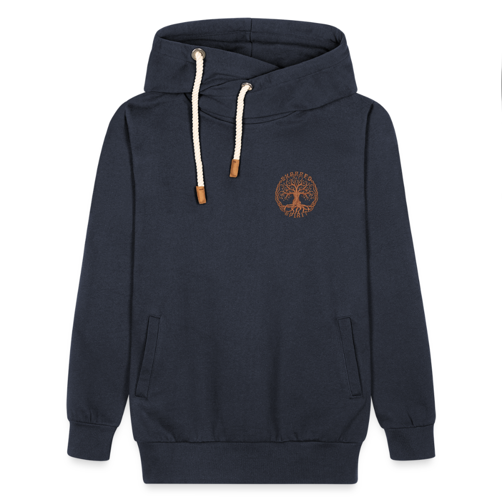 Shawl Collar Hoodie - navy