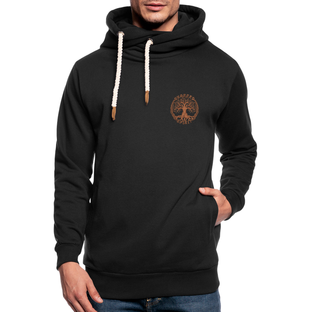 Shawl Collar Hoodie - black